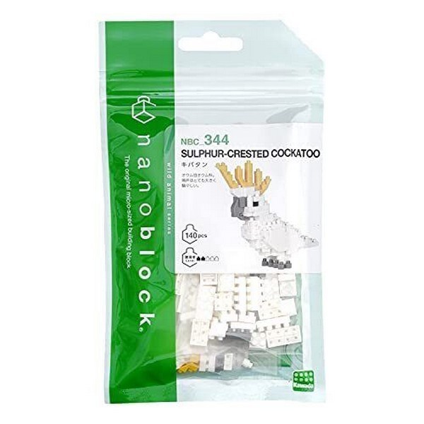 Kawada nanoblock NBC_344 Sulphur-Crested Cockatoo 4972825221365 (นาโนบล็อค)