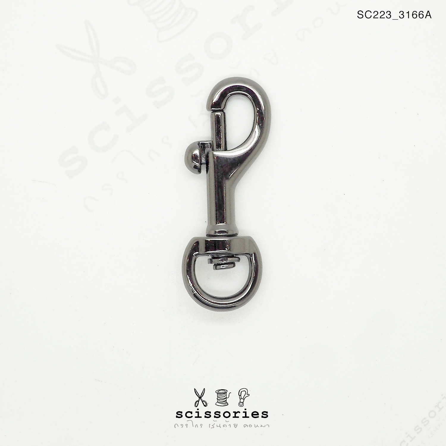 คอหมาเกี่ยว สีดำ เมทาลิค 2ตัว เกรด A