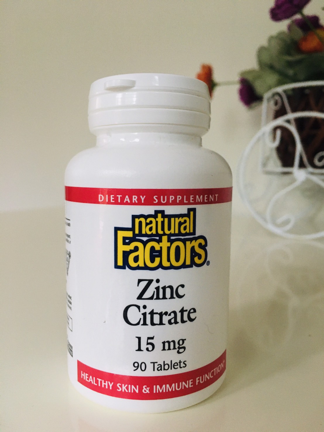 Natural Factors Zinc Citrate 15mg 90 tablets