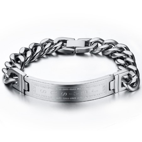 Jetsus Hand Accessories สี Gray ( สร้อยข้อมือ สแตนเลสแท้ )