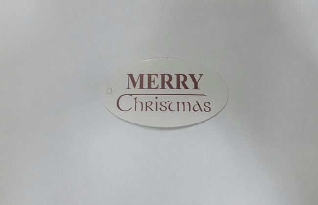 ป้ายเทศกาล Merry Christmas ลายน้ำตาล ป้ายของวัญ ป้ายห้อยสินค้า