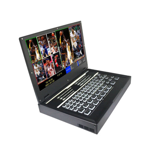 DeviceWell HDS9226: เครื่องสลับสัญญาณวิดีโอ Full HD 6 ช่อง (4x SDI, 2x HDMI) แบบ All-in-One พร้อมจอภาพ 11.6 นิ้ว (รองรับแนวตั้ง), Keying, Type-C Streaming สำหรับ Broadcast และ Social Media Live Production