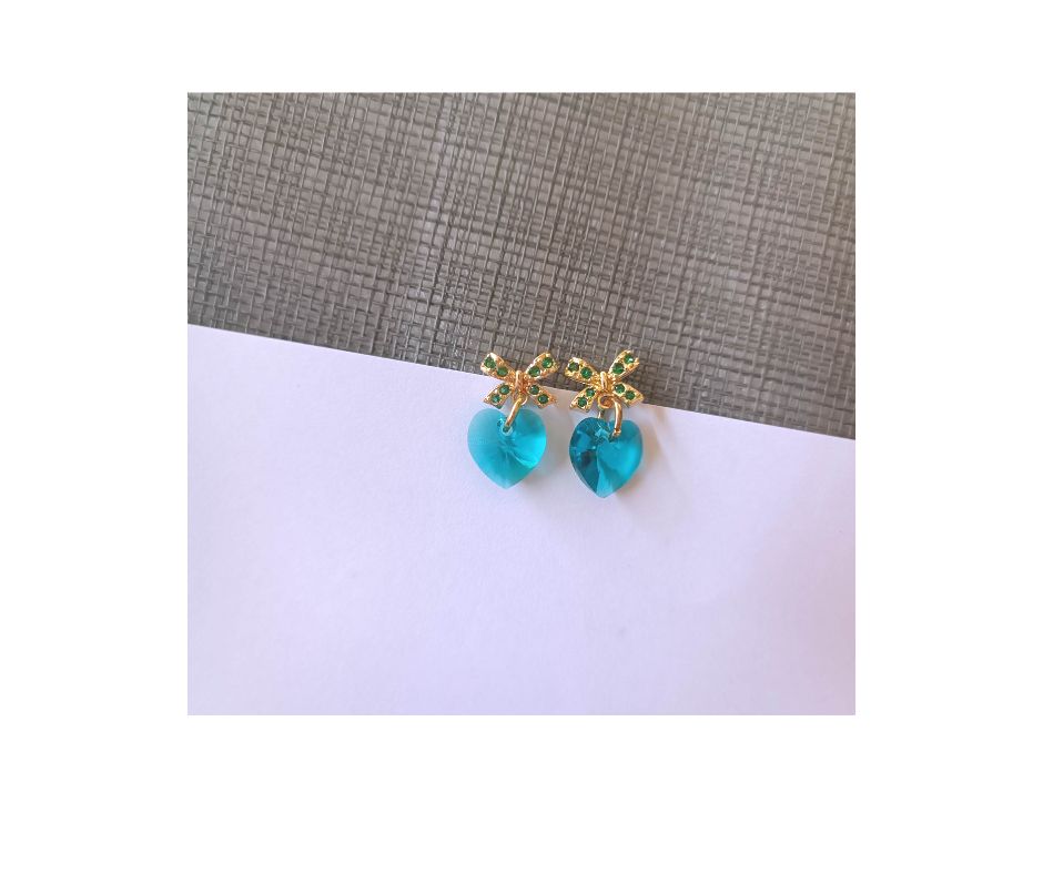 ต่างหู "14k" Sweetheart Crystal Earring