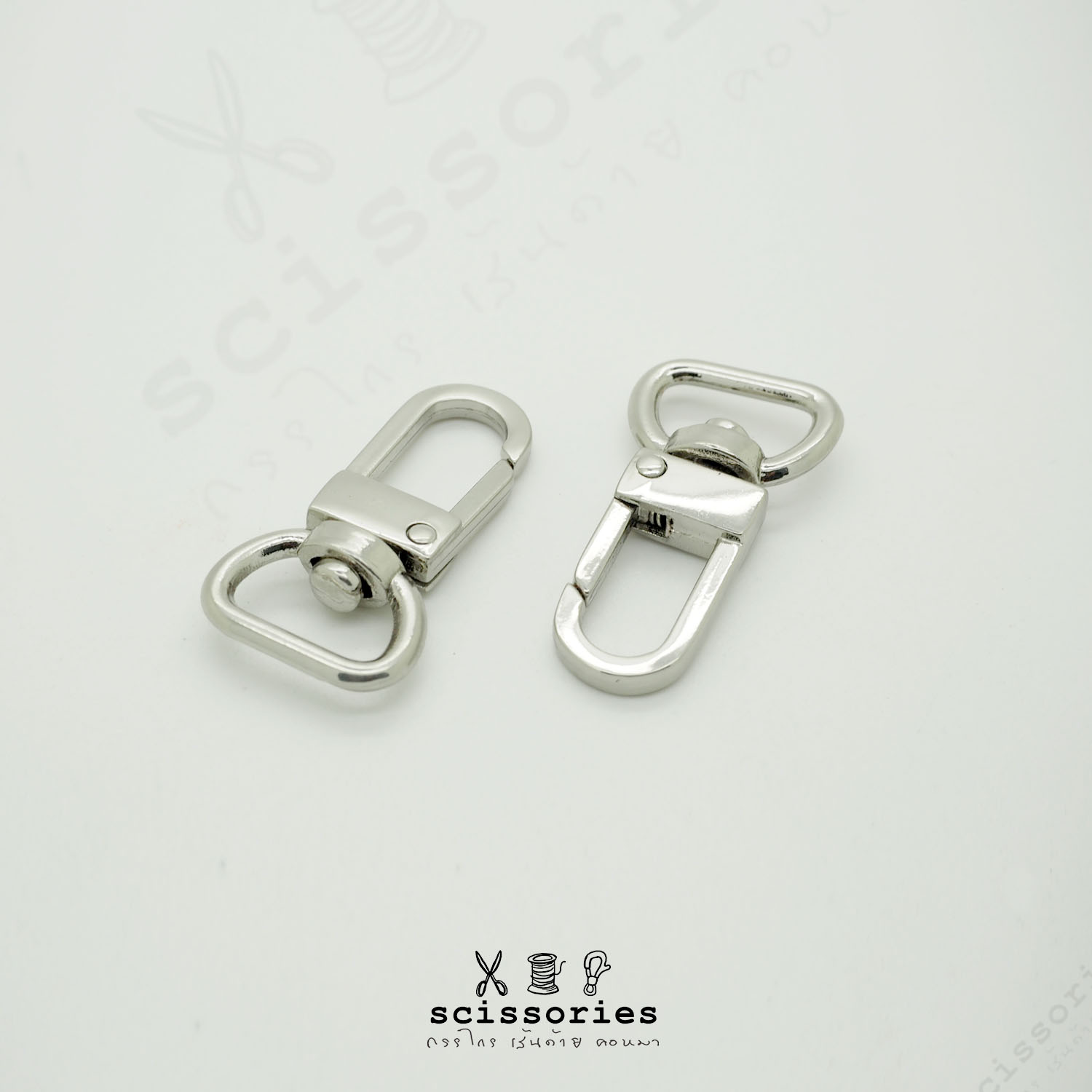 คอหมา 1.2 cm สีเงิน/2ตัว