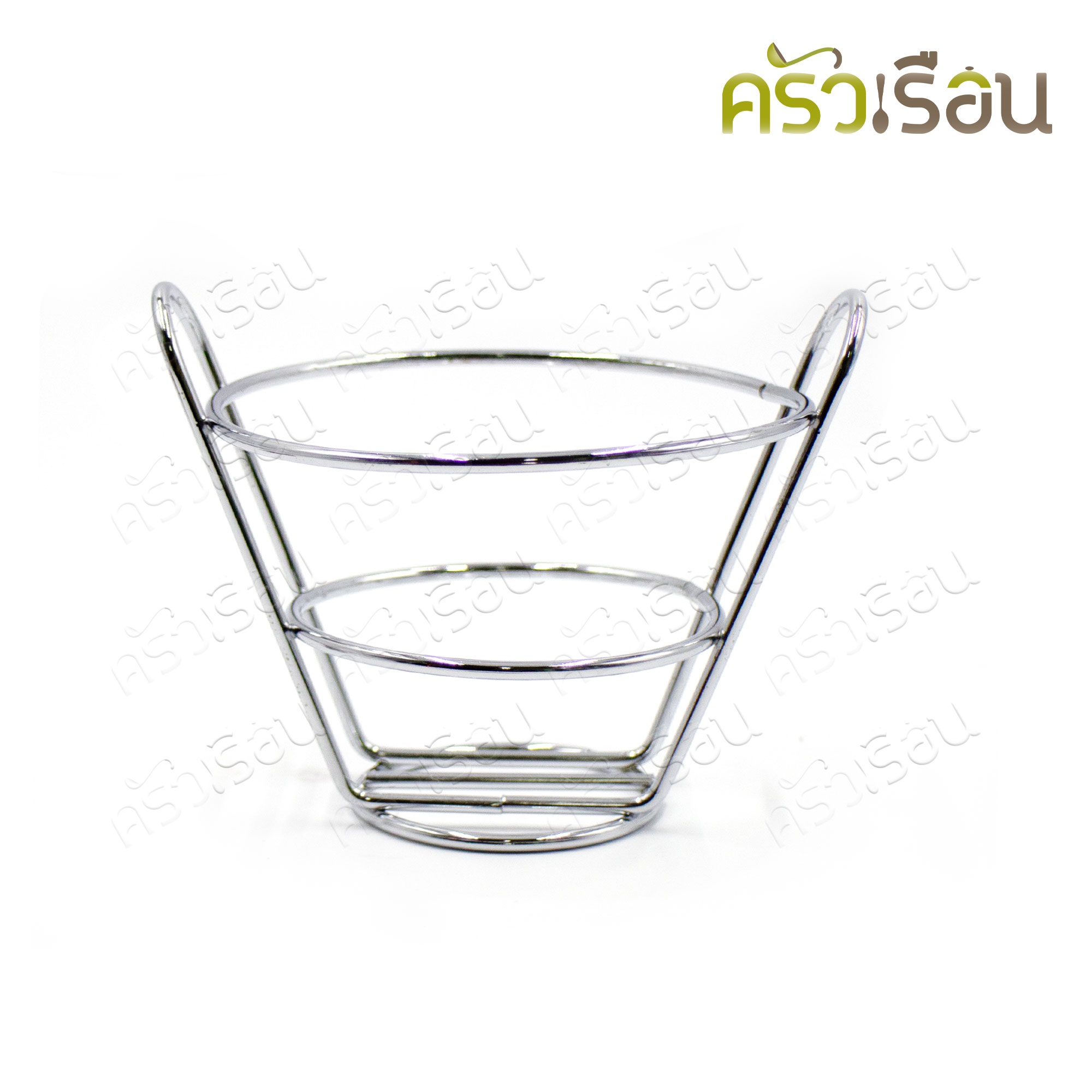 US ตะกร้าใส่ของทอด ทรงกลม-เตี้ย สองหูจับ Ø11 x 7.8 ซม. FF-899 ตะกร้ามินิมอล ตะกร้าเฟรนฟราย ตะกร้าไก่ทอด