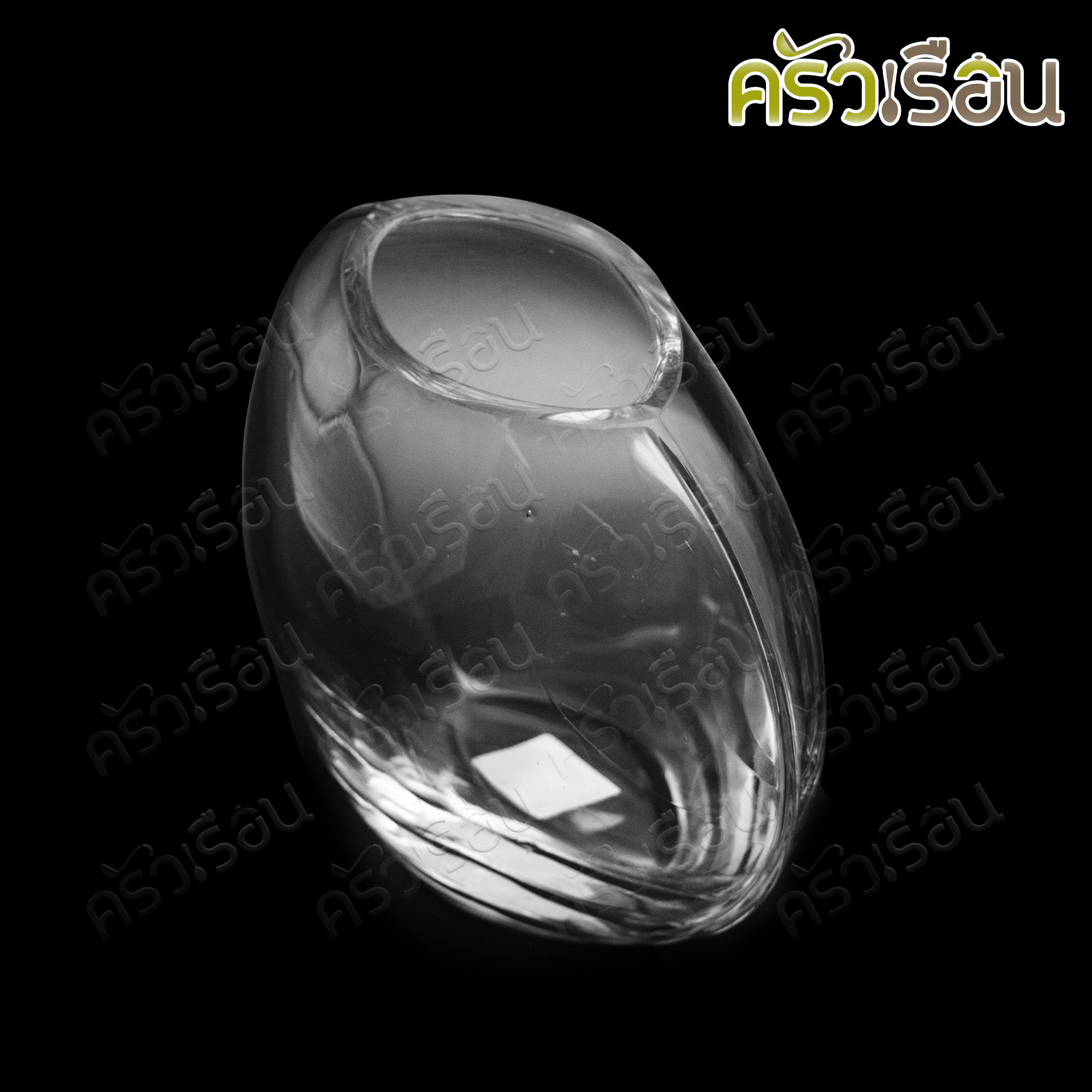 แจกันแก้ว ทรงรี โหลเลี้ยงปลา 22 x 13 x 18 ซม.