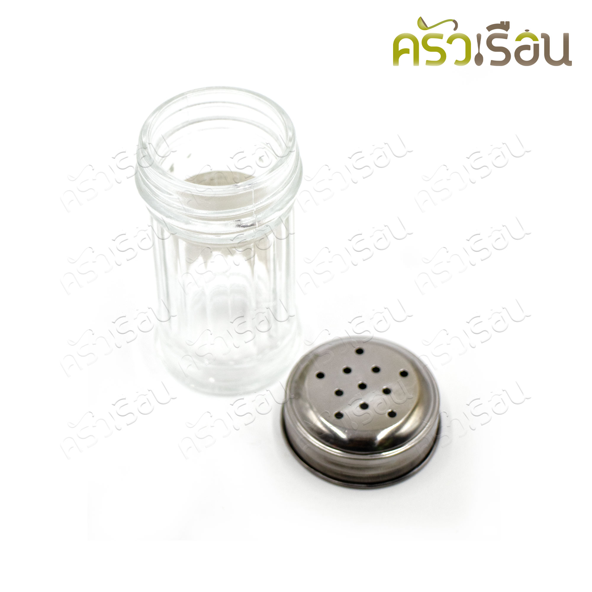 US ขวดพริกไทย แก้ว ฝาสเตนเลส 4.5 ออนซ์ 4.5 x 9 ซม. PE-410