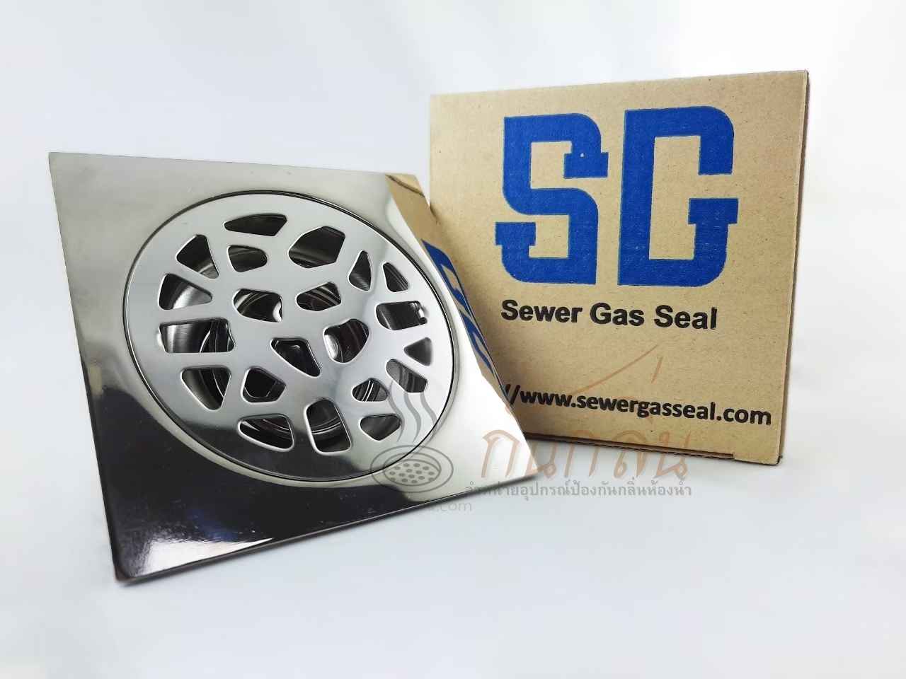 ตะแกรงกันกลิ่นสแตนเลสเกรด 304 หน้ากลม กว้าง 10x10 ซม.