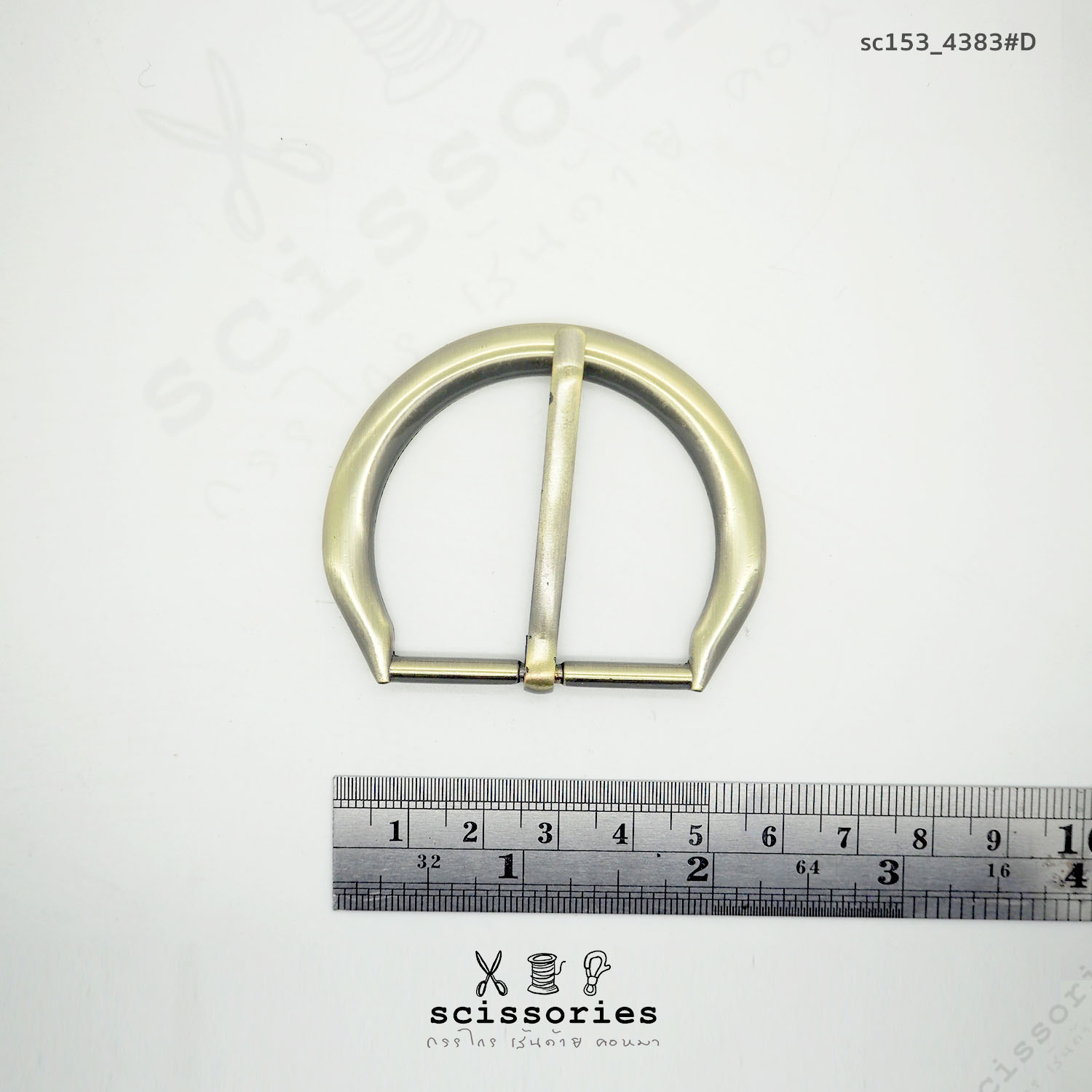 เข็มขัด 2 นิ้ว สีเหลืองปัด Brush Gold/2ตัว