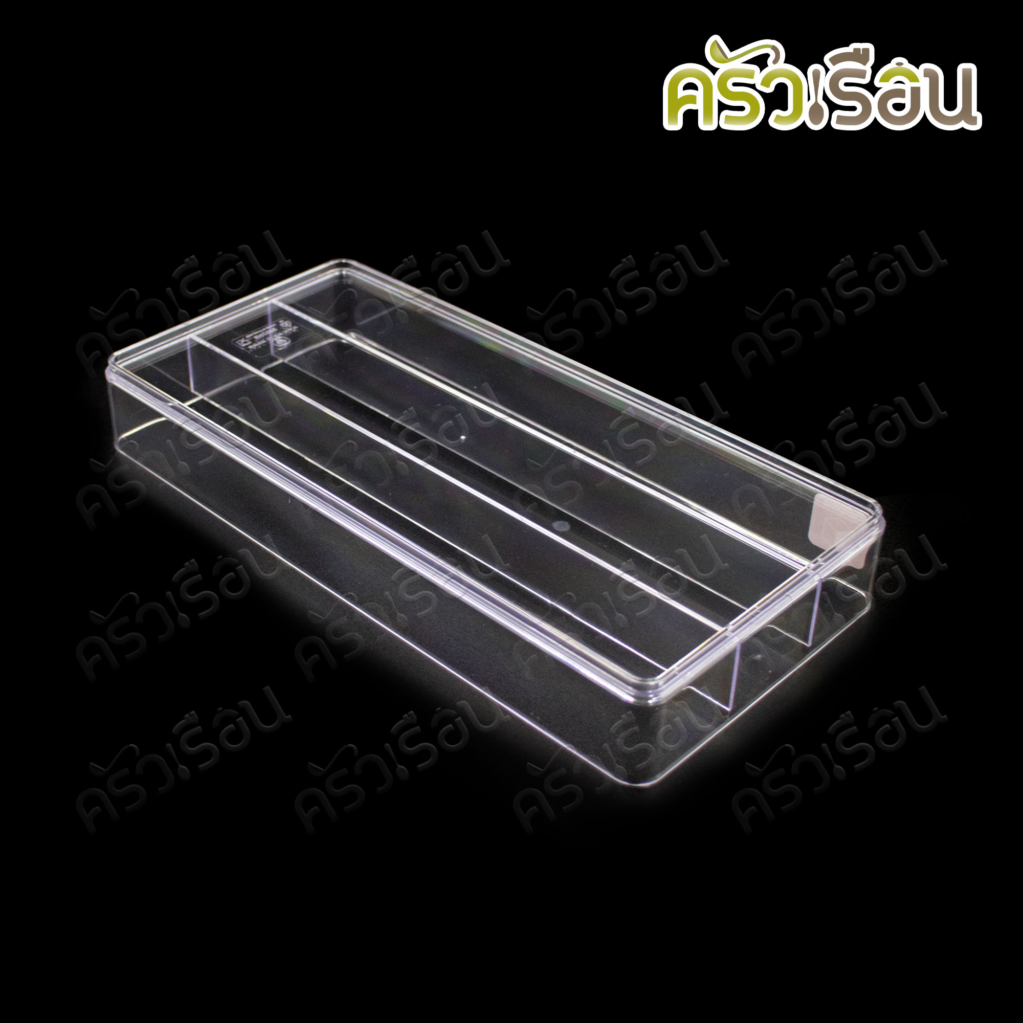 NAM NGAI HONG Clear Plastic box, 3 partitions, 13.5 x 28.2 x 4.8 cm. BB01043 BB