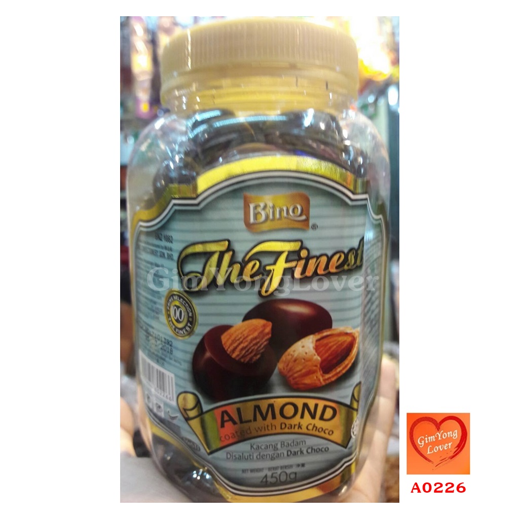 Bino ดาร์กช็อคโกแลต (Bino The Finest Almond Coated with Dark Choco)