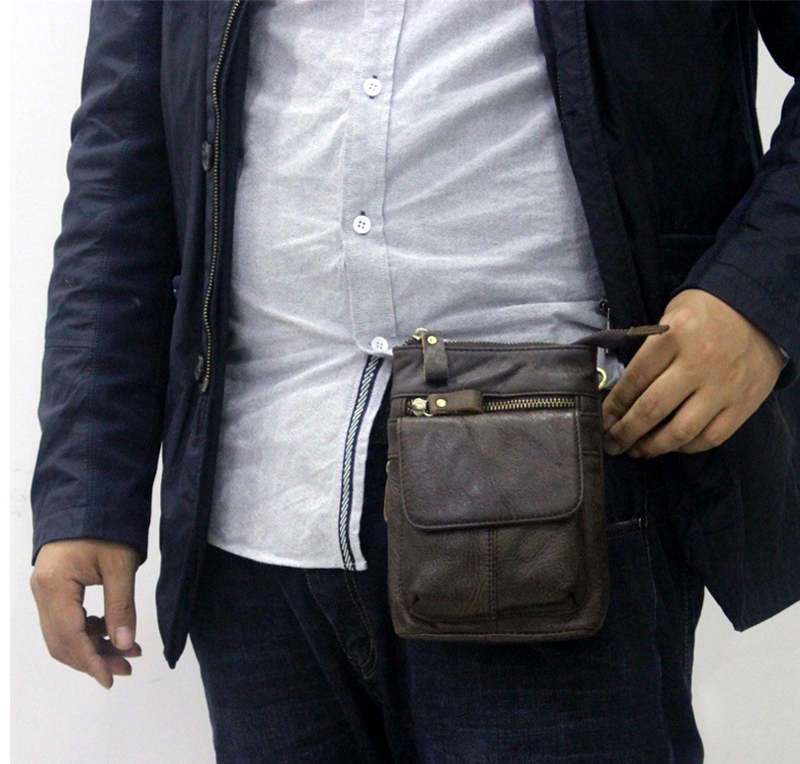 กระเป๋าคาดเข็มขัด แบดน์ Jarvoz ร่นุ Ferro waist bag สี dark brown