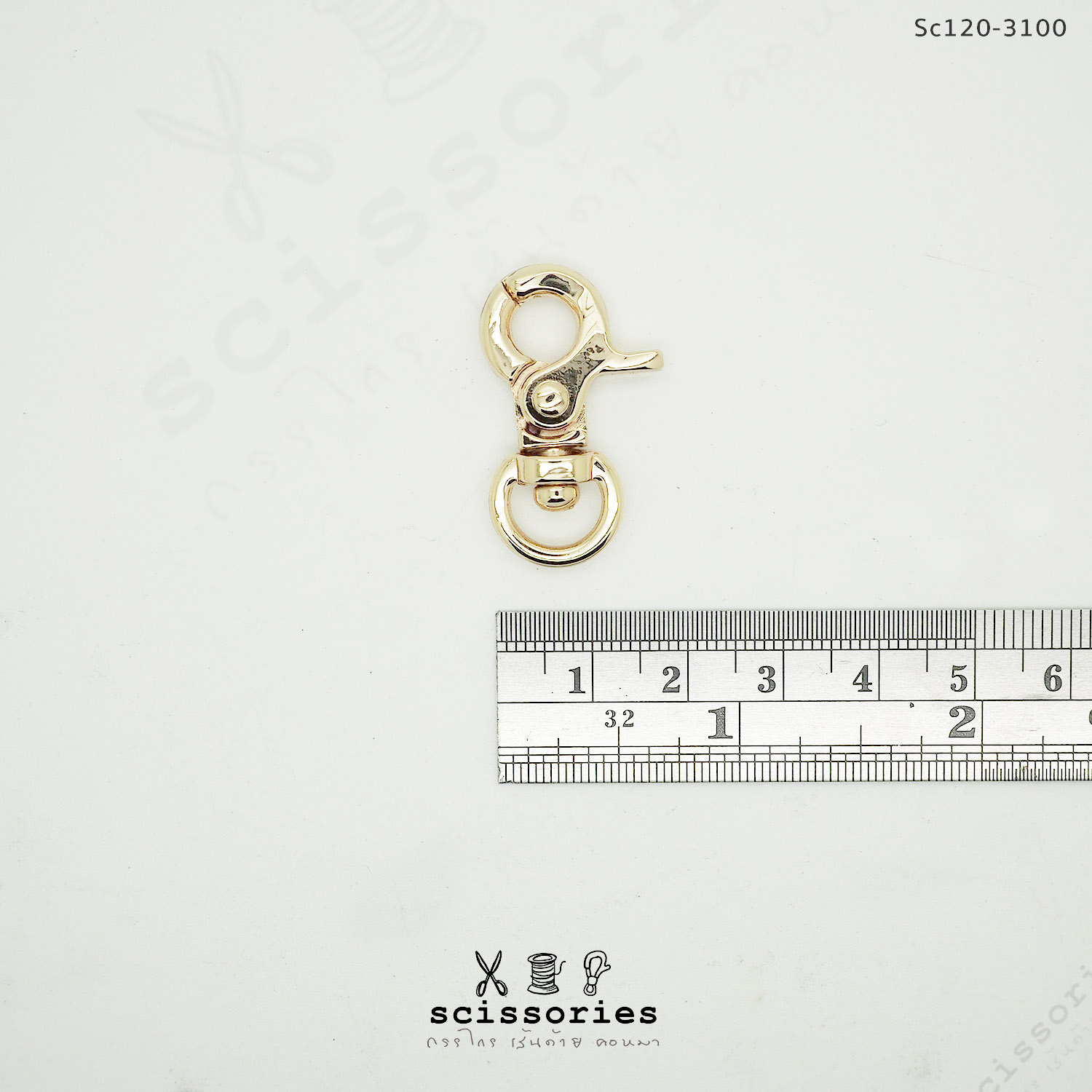 คอหมาเกี่ยว 1 cm สีทอง/2 ตัว