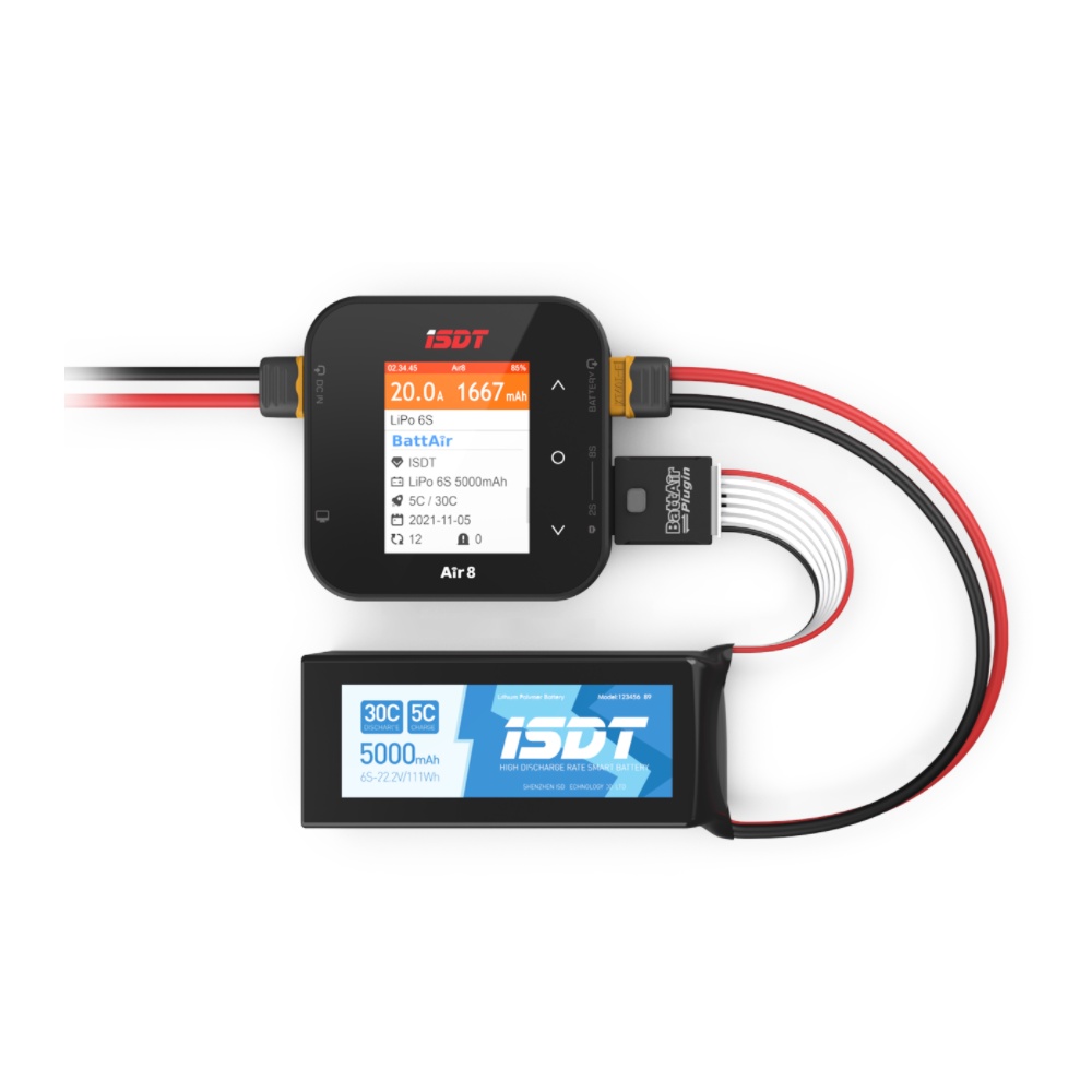 ISDT Battair Plugin 3-4S 5-6S RC Model Accessories for Battery Guard Housekeeper Smart Battery Management System ตัวจัดการชาร์จแบต