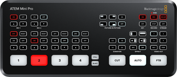 atem mini pro livestrem video switcher