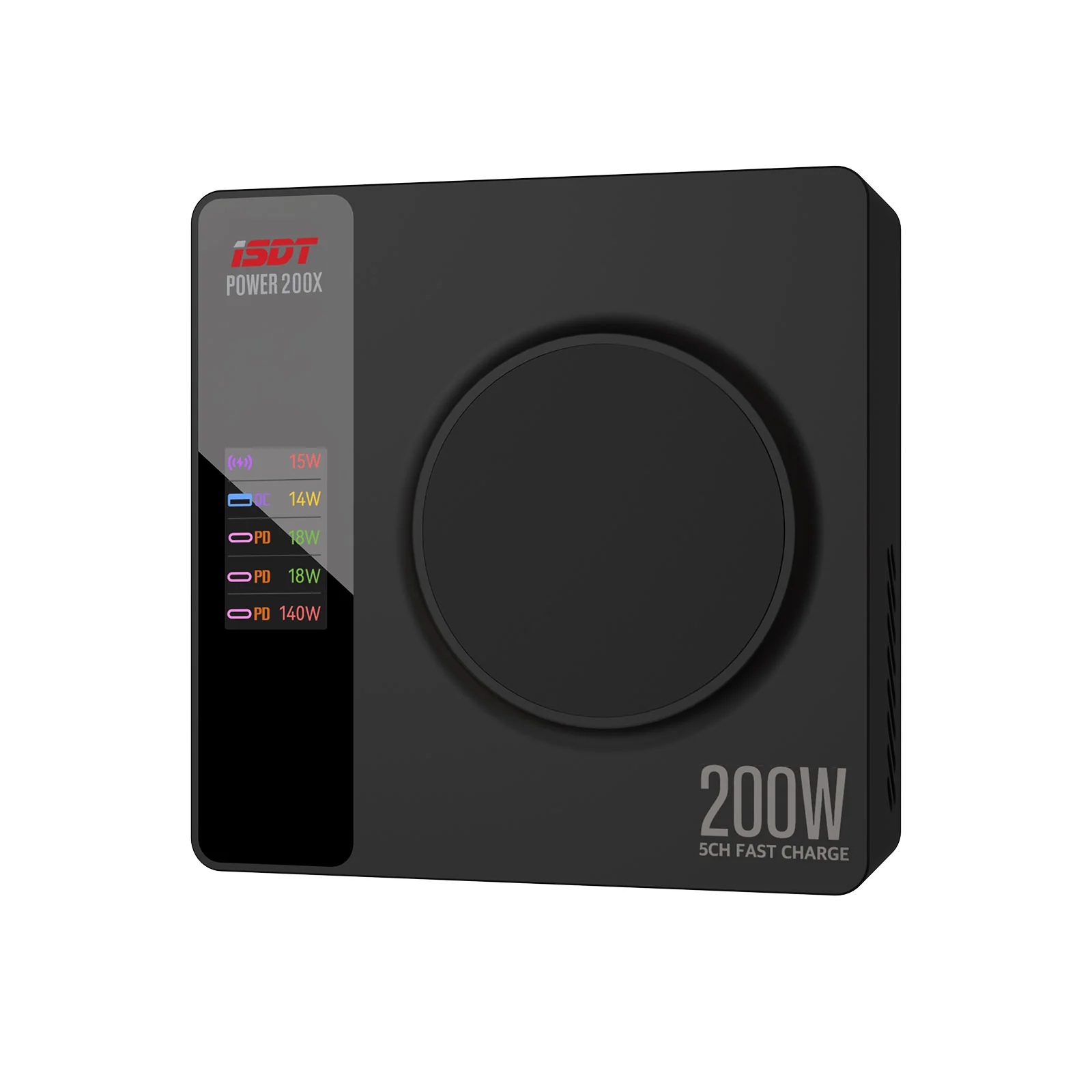 ISDT Power 200 200H 200X USB C Fast Charger 5-Port PD3.1 ไร้สายชาร์จพอร์ต QC 3.0 iPhone 13 เครื่องชาร์จเร็ว 200W มีแอพ