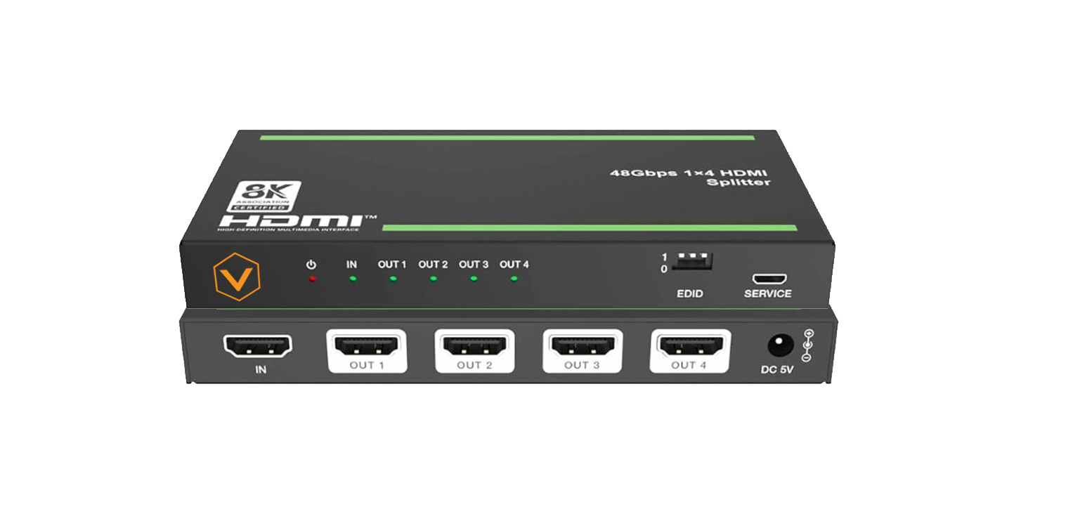 VACOTEK H-SPK14 1x4 8K HDMI 2.1 Splitter 48Gbps HDCP 2.3