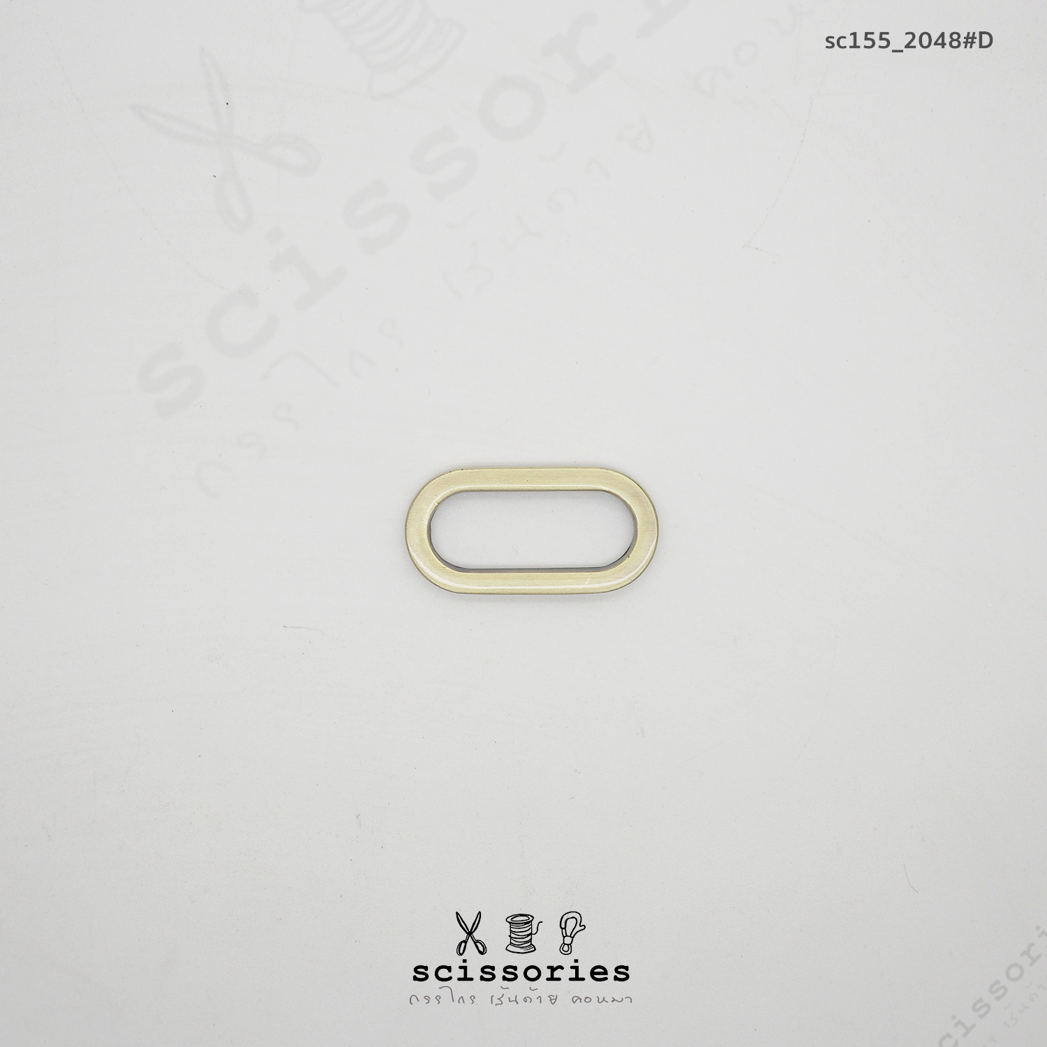 สี่เหลี่ยม 1นิ้ว สีเหลืองปัด Brush Gold/2ตัว