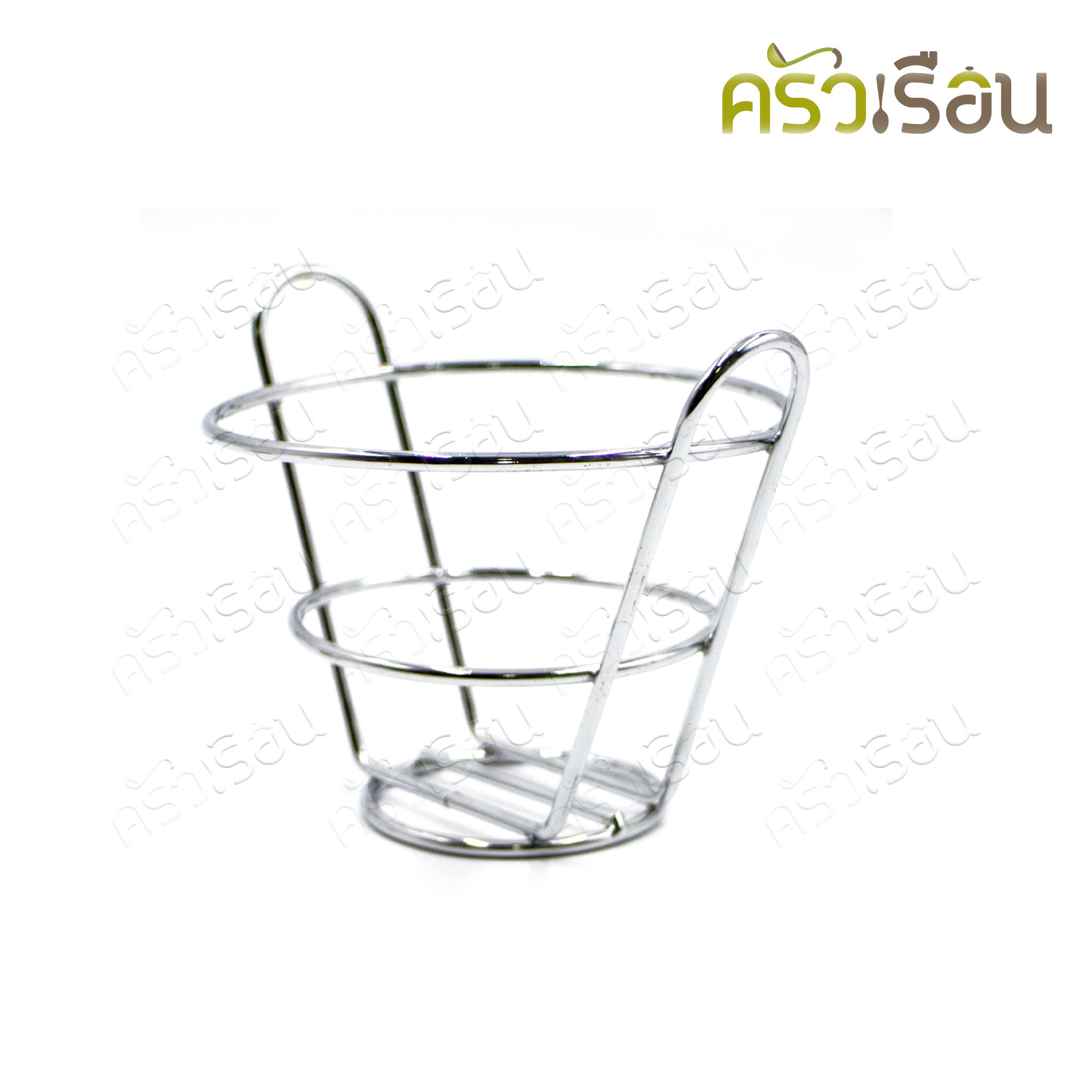 US ตะกร้าใส่ของทอด ทรงกลม-เตี้ย สองหูจับ Ø11 x 7.8 ซม. FF-899 ตะกร้ามินิมอล ตะกร้าเฟรนฟราย ตะกร้าไก่ทอด