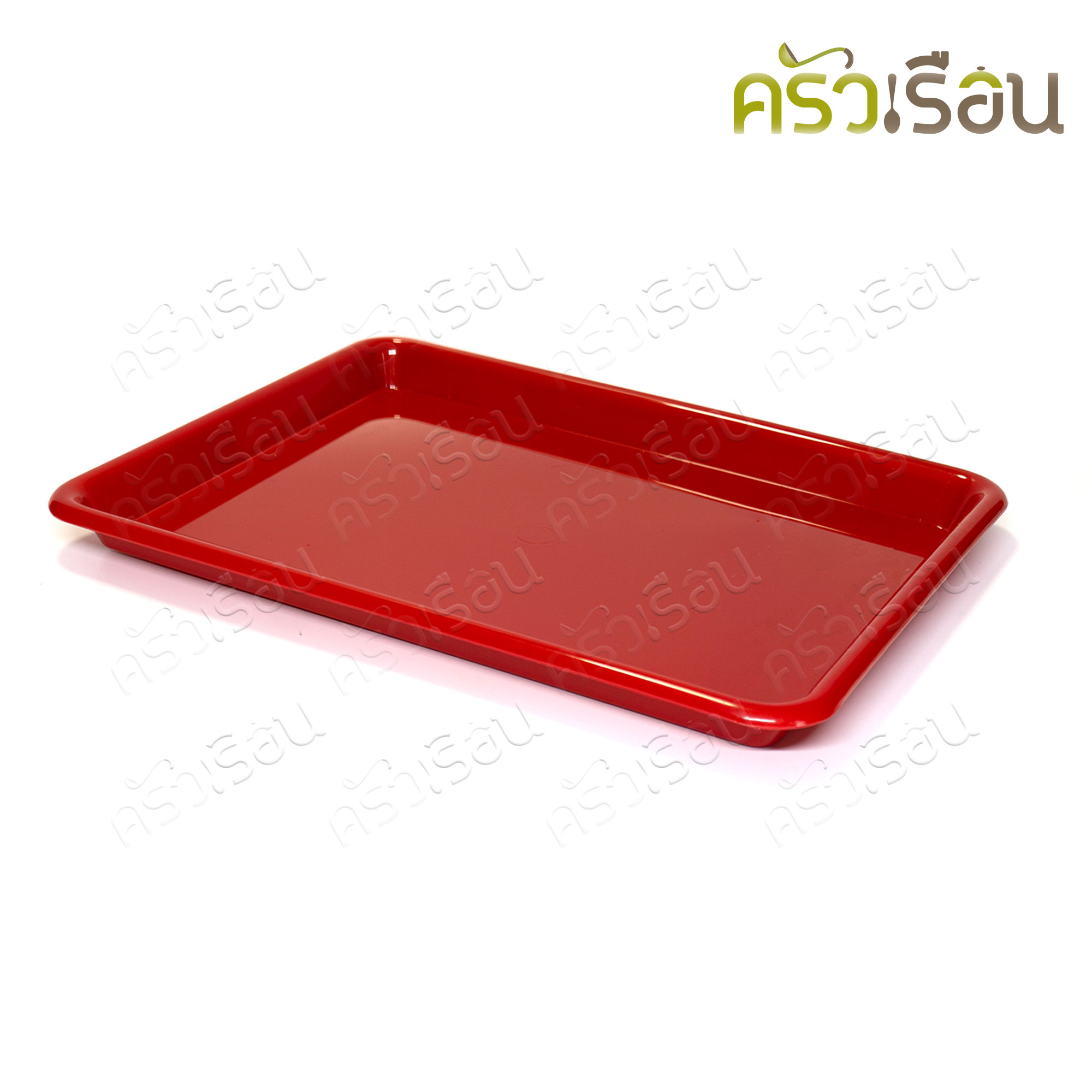 Nam Ngai Hong ถาดเหลี่ยม พลาาสติก ไม่พิมพ์ลาย แดง ใหญ่ 31 x 41 x 3 ซม. 440 ตรากระเช้า