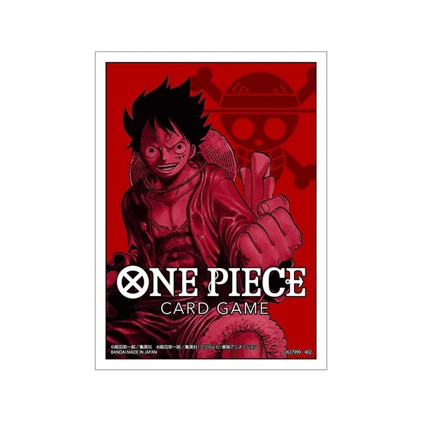 Bandai One Piece Card Game Sleeves Vol.1 Monkey D. Luffy Leader Red ซองใส่การ์ด (70 ซอง) 4549660853930 (การ์ด)