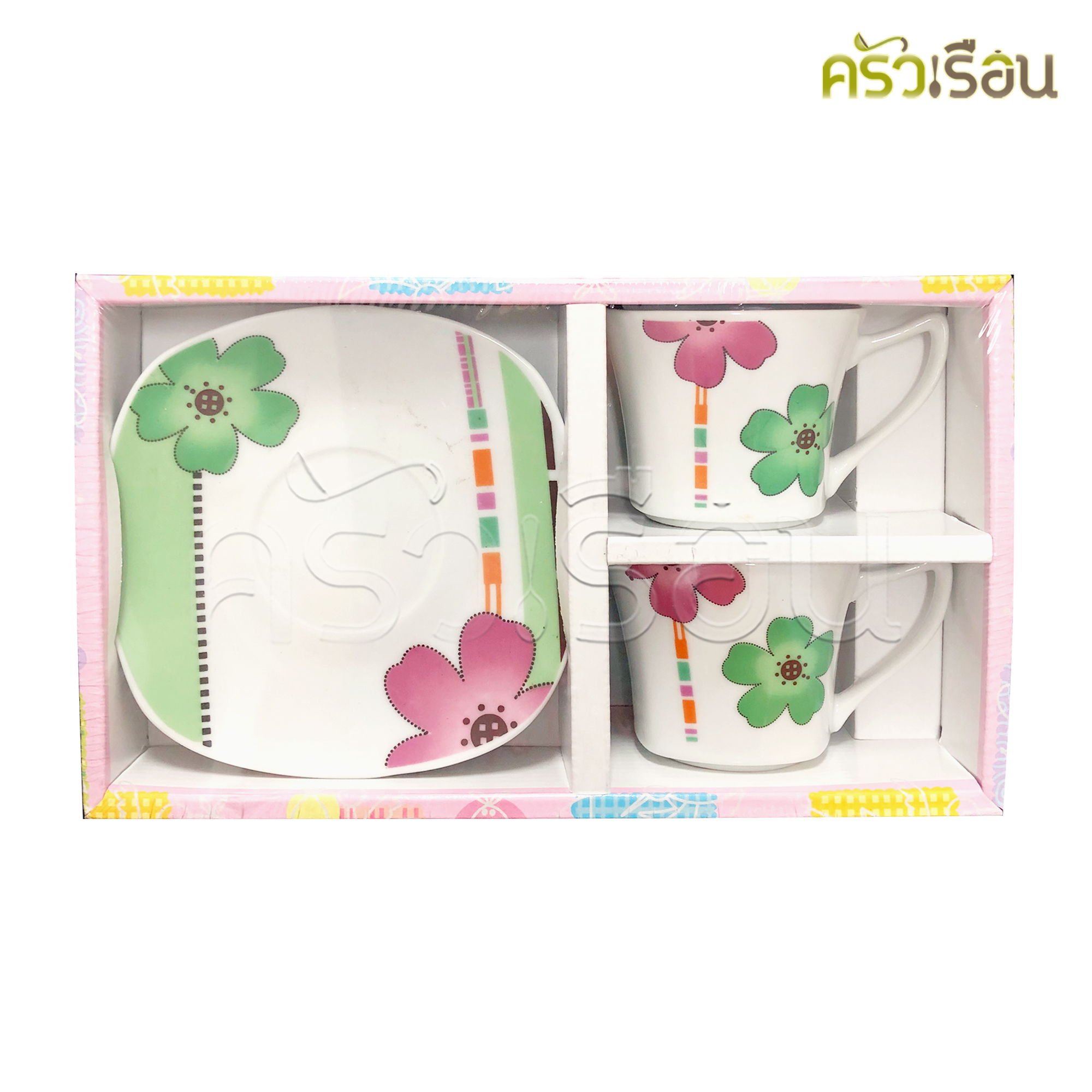 US Coffee Cup + Coaster, Hero model, 4 pieces, 2 cups. cups and saucers