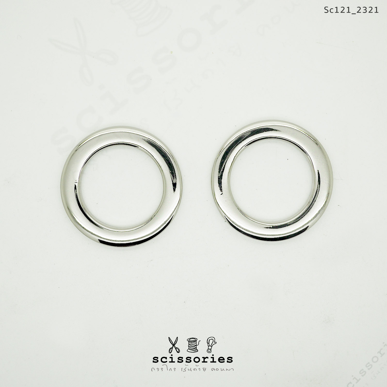 ห่วงวงกลม 2.5 cm. สีเงิน /2 ตัว