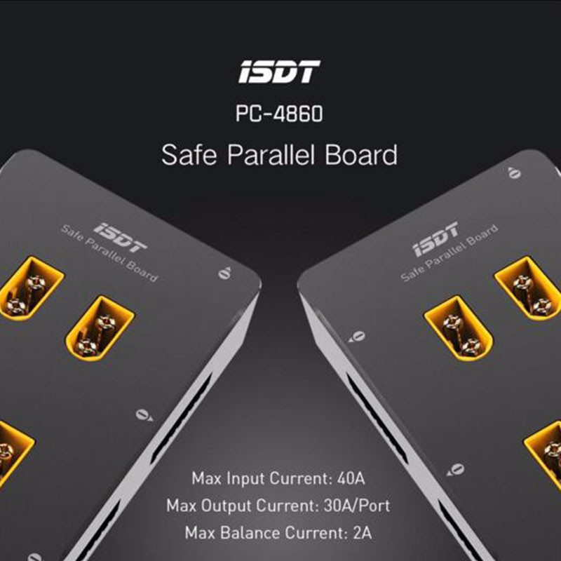 ISDT PC-4860 PC-4860S 1-8S Safe Parallel Board XT60 CNC Parallel Charging Board บอร์ดชาร์จ ประสิทธิภาพสูง Charger