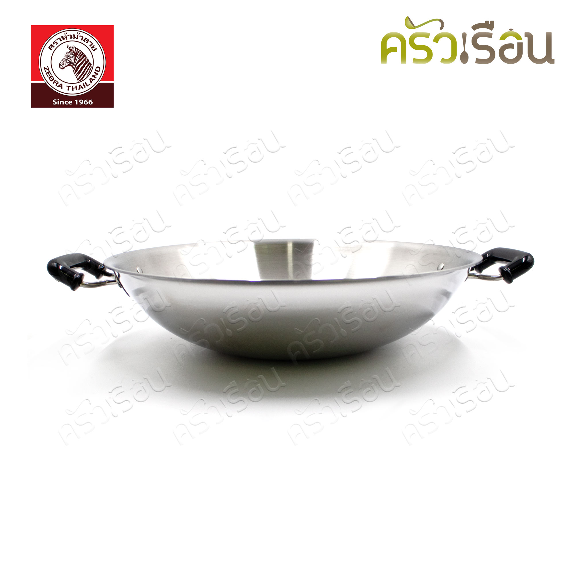[Showcase] ZEBRA Chinese Wok, stainless steel, 5 Ply 38 cm. with steaming pad, thickness 2.3 mm. 176201