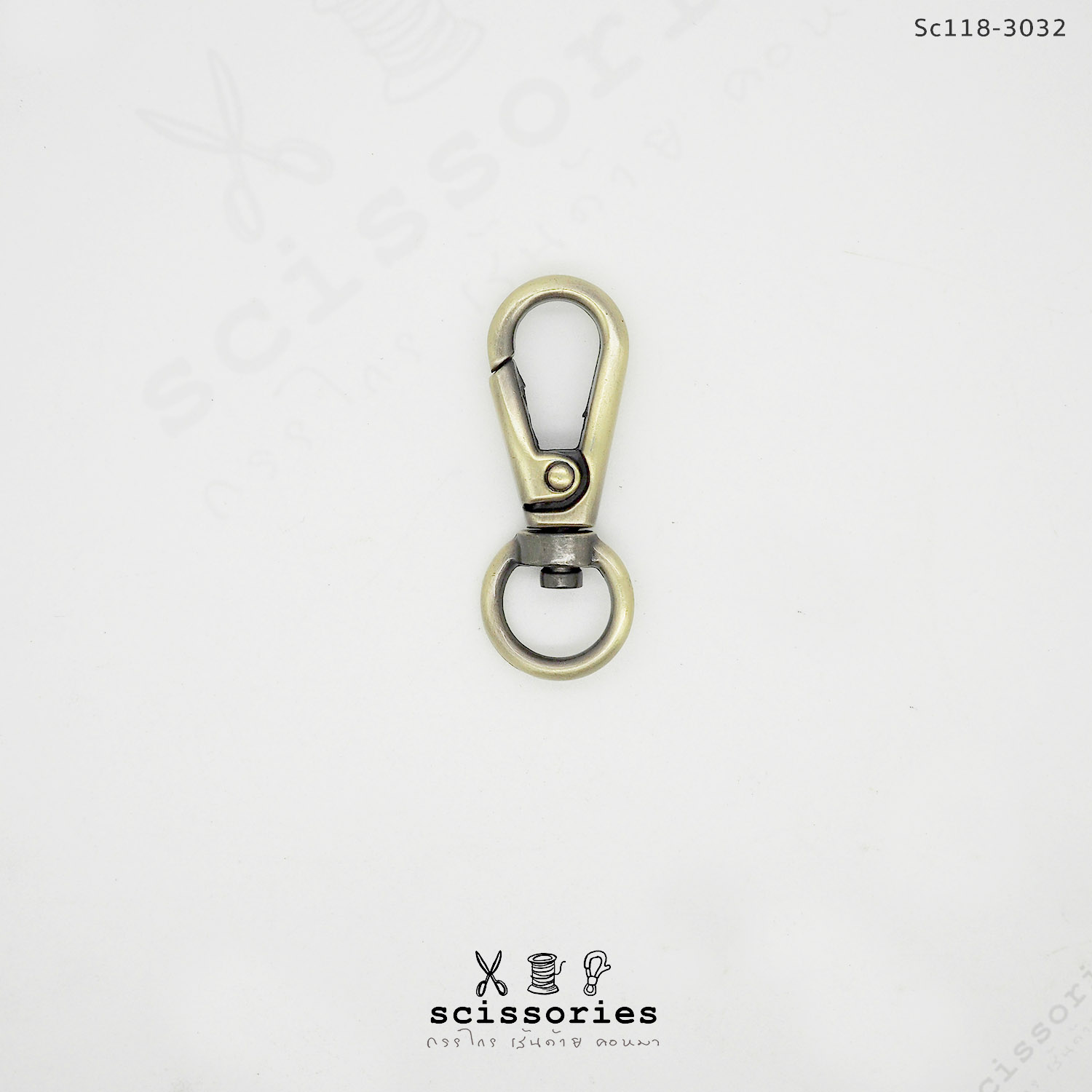 คอหมา 1.1 cm สีเหลืองขัด /2 ตัว