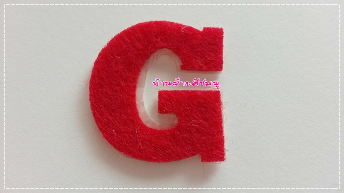 Iron on อักษร G สีแดง