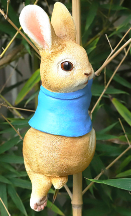 ตุ๊กตากระต่ายน้อยแต่งสวน สีฟ้า