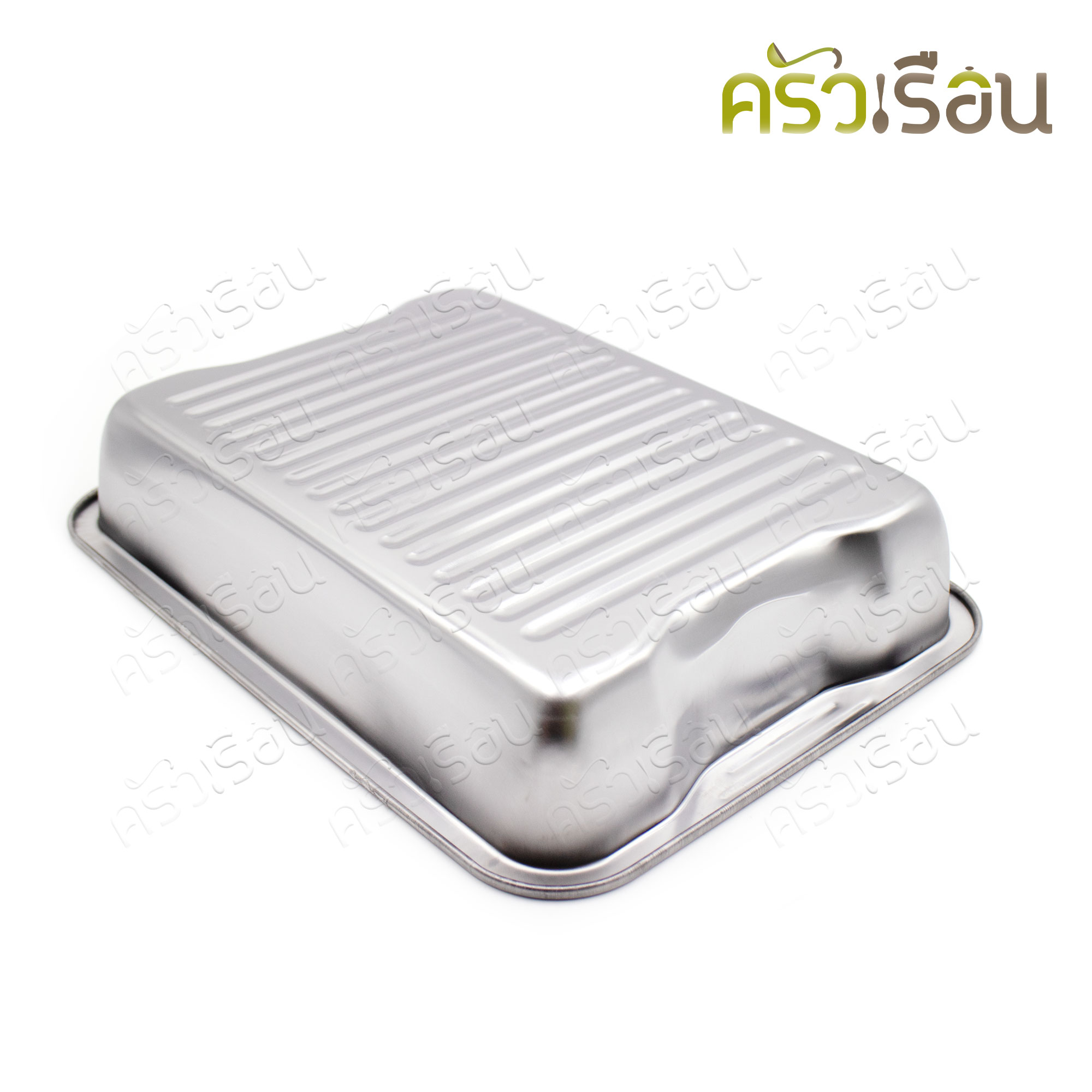 PERFECT stainless steel groove tray, size 36 x 27 cm. Height 7 cm. QF-K546