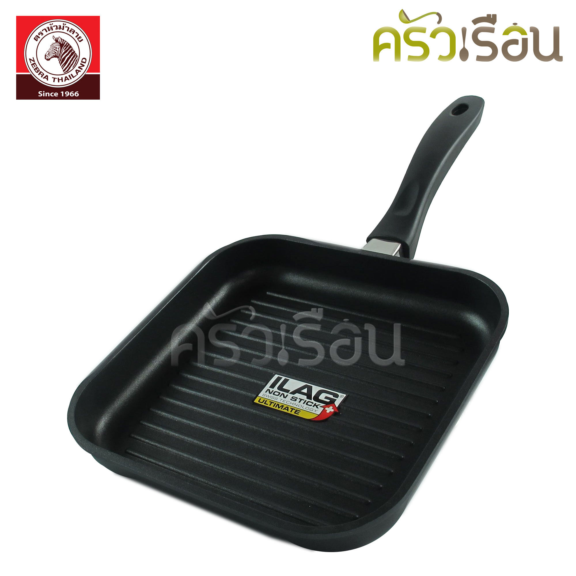 Zebra non-stick grilling pan Gemini II 24 cm. IH Zebra brand 174435