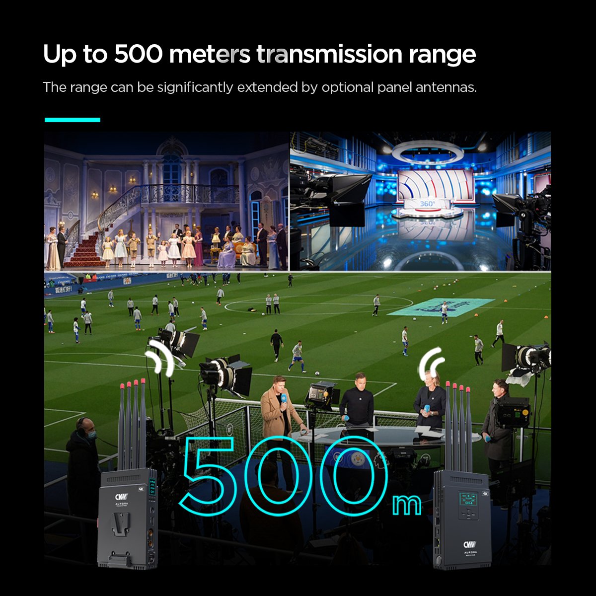 CVW Aurora 4K Wireless Video System Up to 500 m.