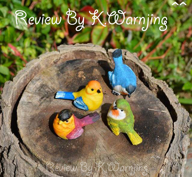 ตุ๊กตาวินเทจ ครอบครัวนกน้อยสายรุ้งสี่ตัว