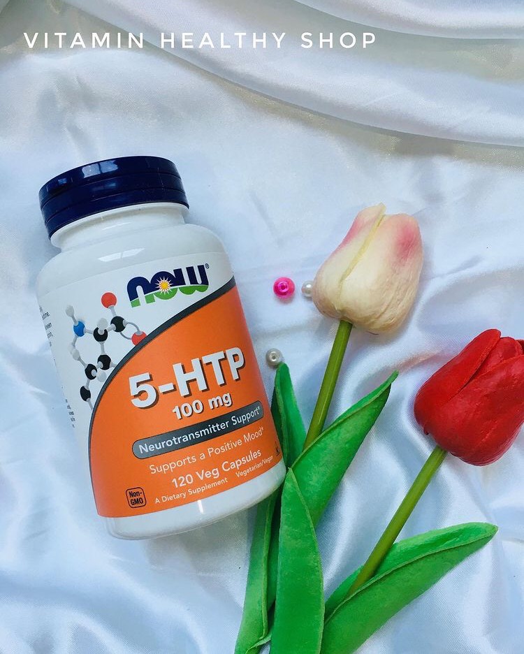 Now Foods High Potency 5-HTP with Glycine, Taurine & Inositol 100 mg 120 Vcaps. ลดอาการเครียด,วิตกกังวล,ซึมเศร้า บรรเทาอาการไมเกรน