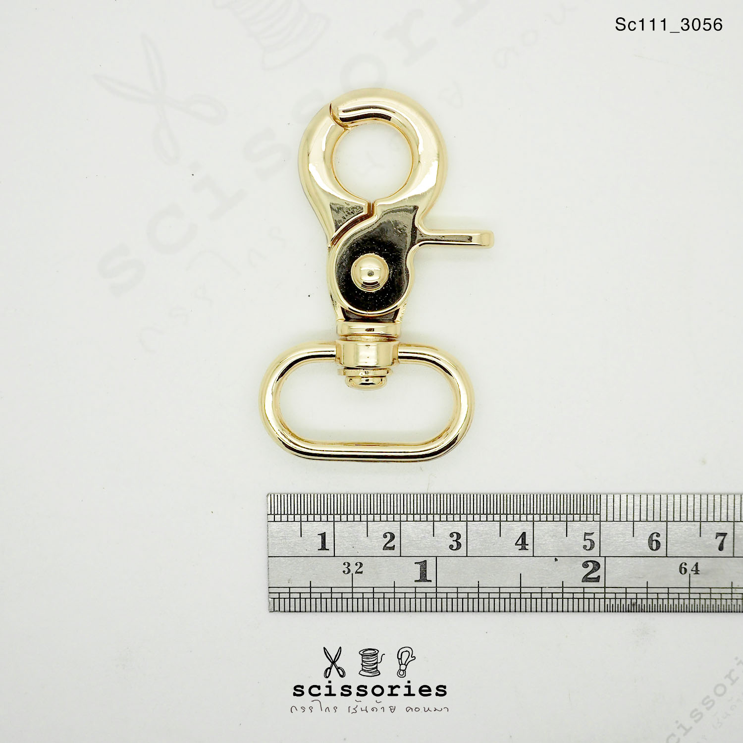 คอหมาเกี่ยว 1 นิ้วสีทอง Gold/2 ตัว