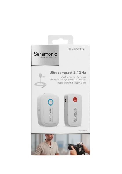 Saramonic Blink500 B1W ไมโครโฟนไร้สาย คลื่น2.4GHz สำหรับกล้องและสมาร์ทโฟน (1 ตัวรับ 1 ตัวส่ง)