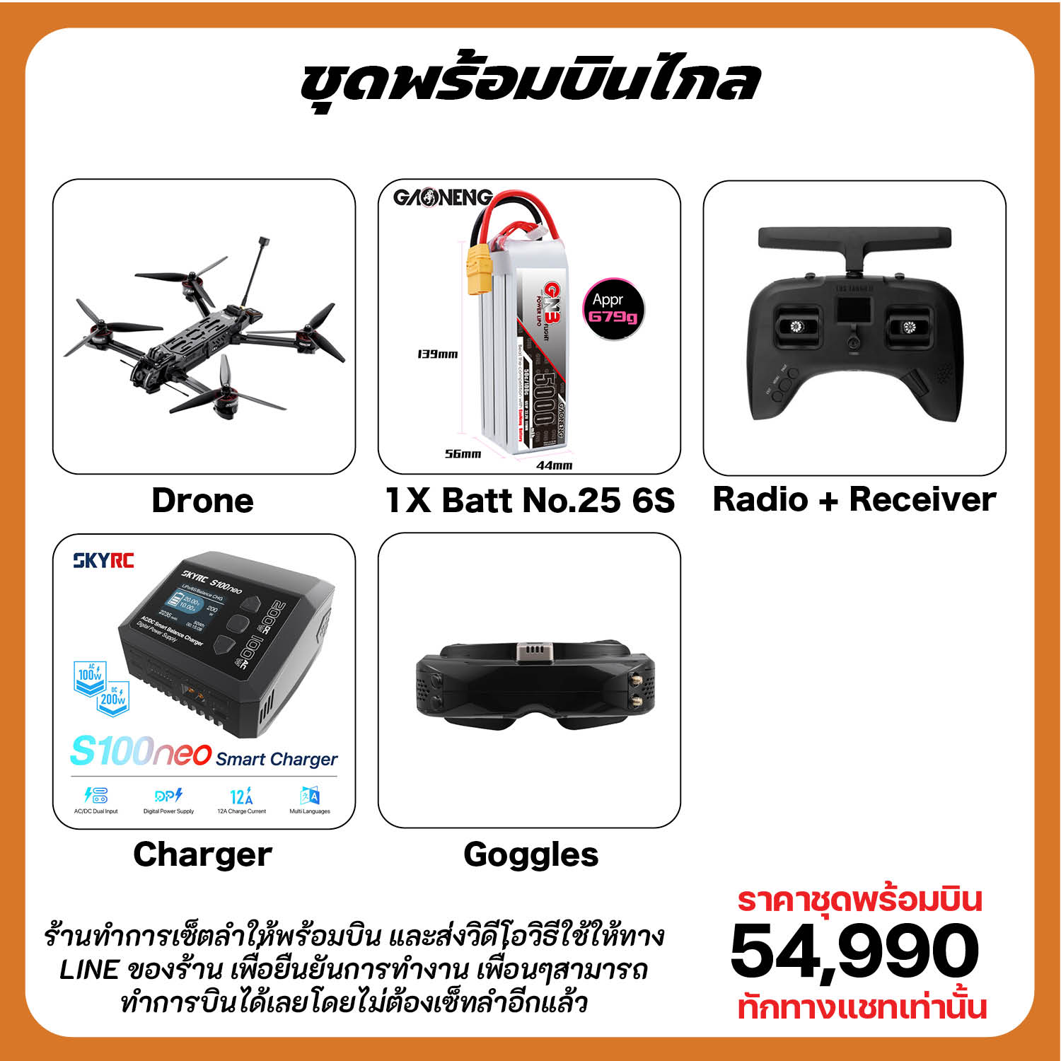 [A70-1] GEPRC MOZ7 Analog Long Range เครื่องบิน ของเล่น บังคับวิทยุ