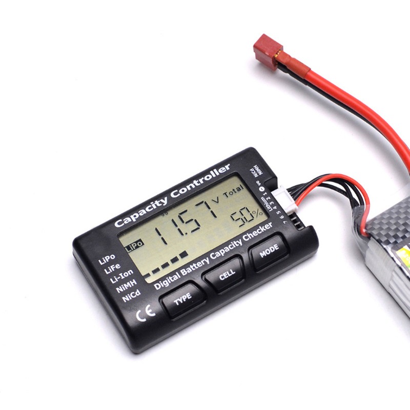 RC CellMeter 7 Battery Capacity Checker สำหรับ 2-7S LiPo LiFe Li-Ion nicd NiMH ครื่องเช็คแบต เครื่องตรวจสอบ แบตเตอรี่