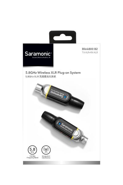 Saramonic Blink800 B2 ไมโครโฟนไร้สาย คลื่น 5.8 GHz (1ตัวรับ1ตัวส่ง)