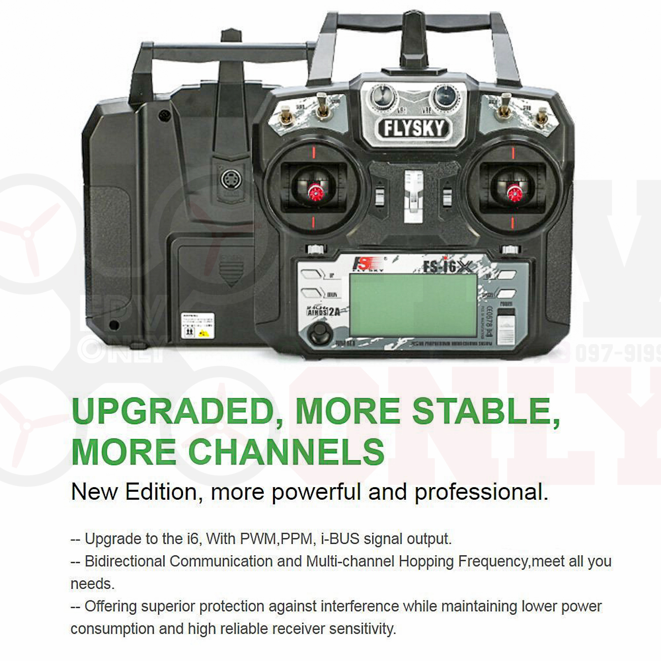 Flysky FS-i6X 10CH + Reciver 2.4GHz AFHDS RC Transmitter w Radio