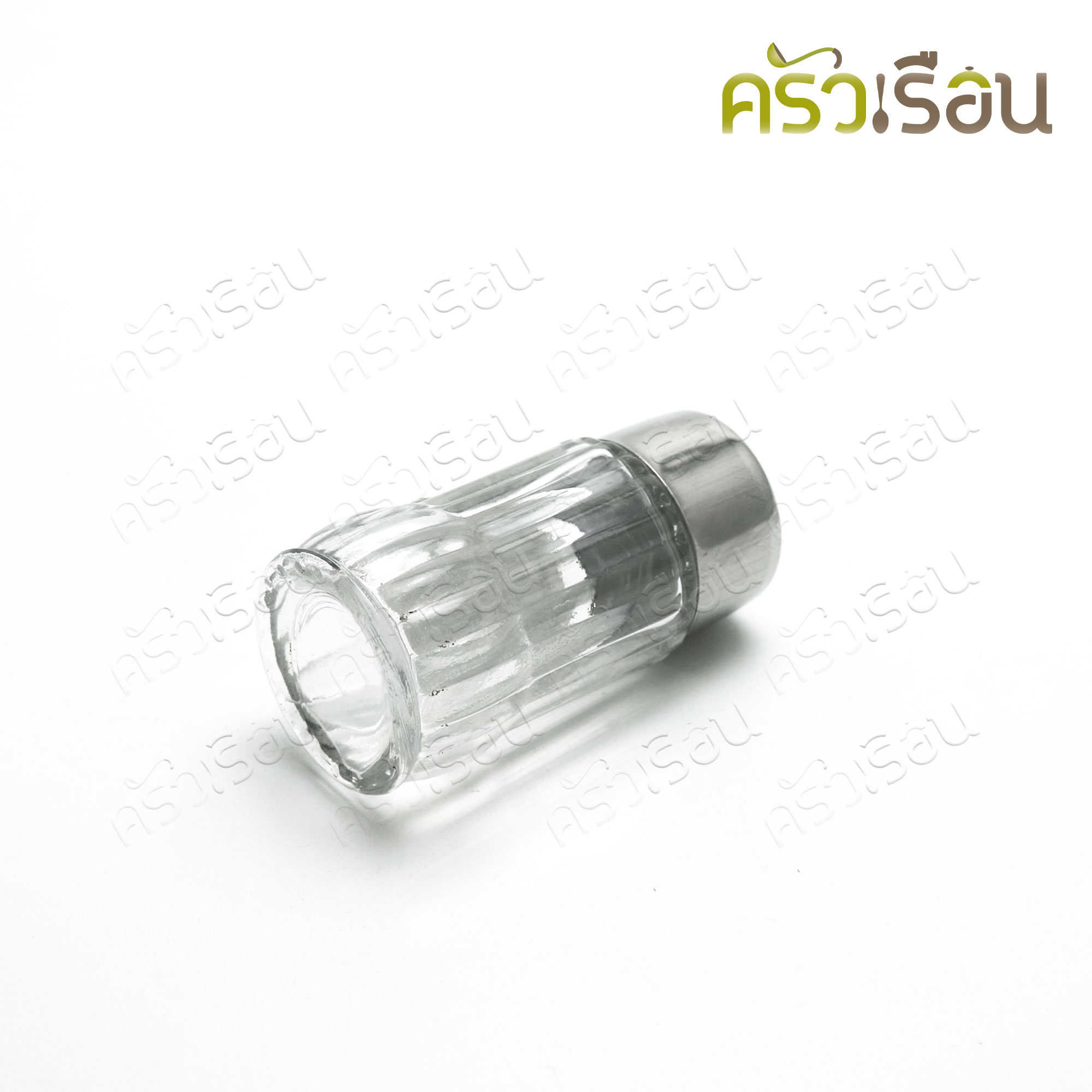 Twin Ray ขวดพริกไทย ลายเส้นตลอด (ตรง) ฝาสเตนเลส 3 x 7.5 ซม #245/5