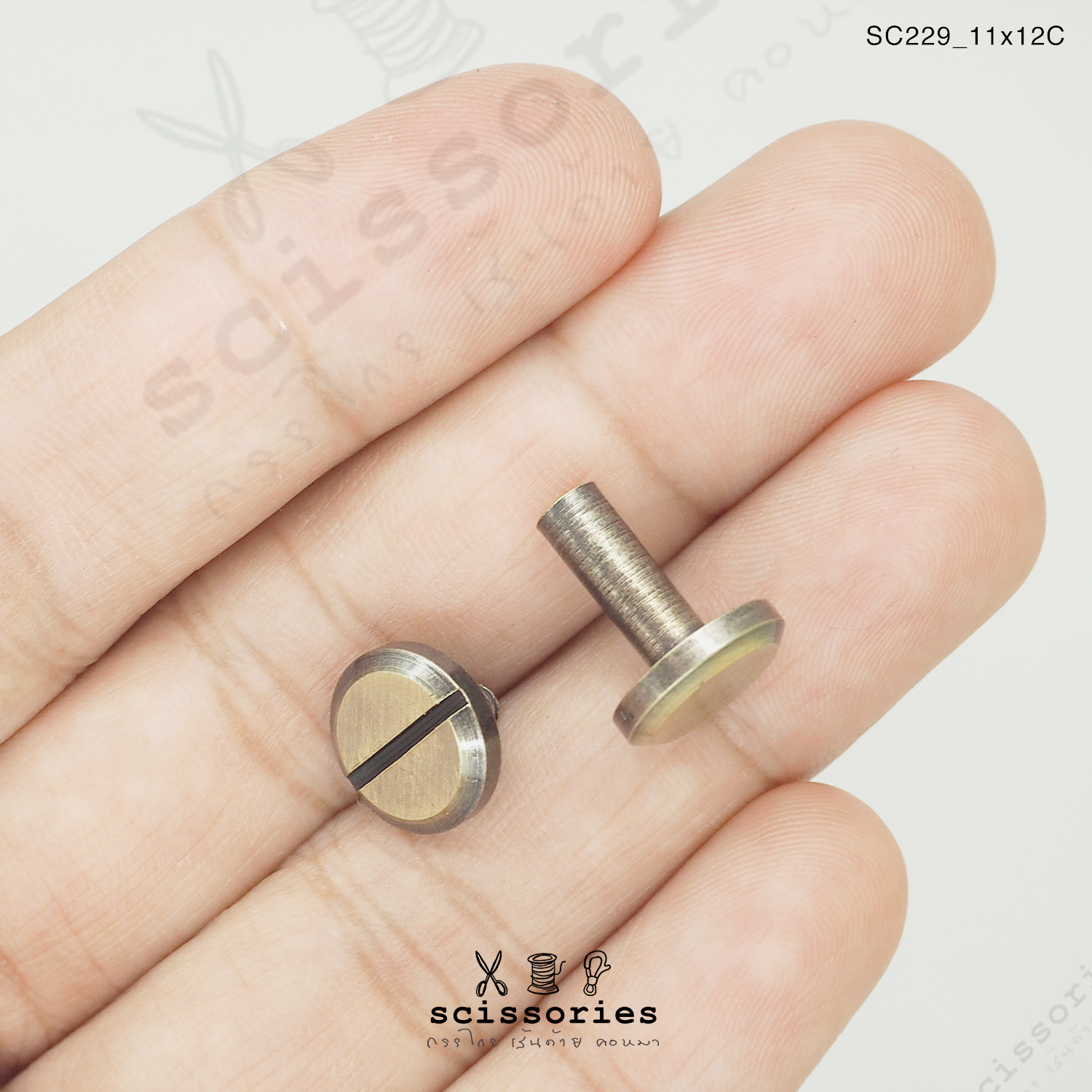 น๊อต สีเหลืองปัด/2ตัว