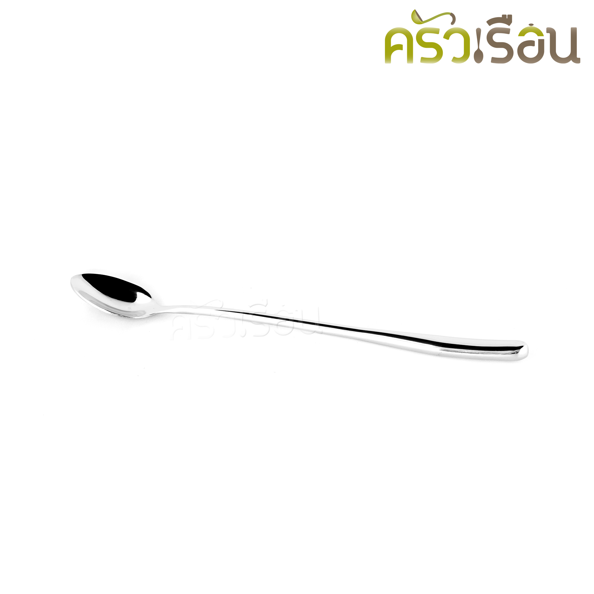 DOUBLE APPLES ช้อนโซดา สเตนเลส 19 ซม. ลายดุสิต ตราแอปเปิ้ลคู่ ช้อนชงกาแฟ ช้อนค็อกเทล ช้อนคนด้ามยาว