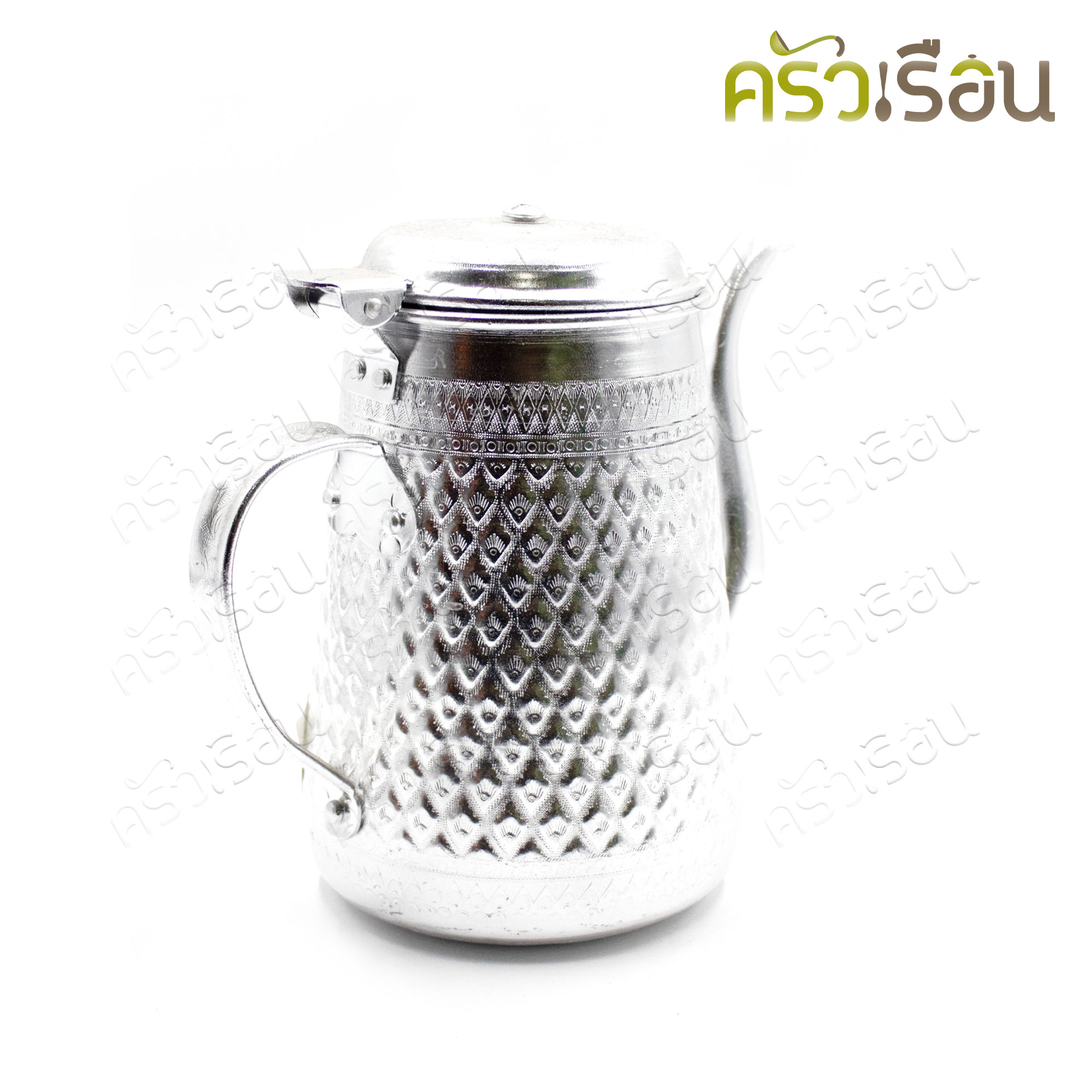 Diamond brand กาน้ำ อลูมิเนียม ทรงกรวย ฝาบานผับ ลายไทย ก้น Ø 13 ซม. ความจุ 2 ลิตร ตราเพชร A 513 L