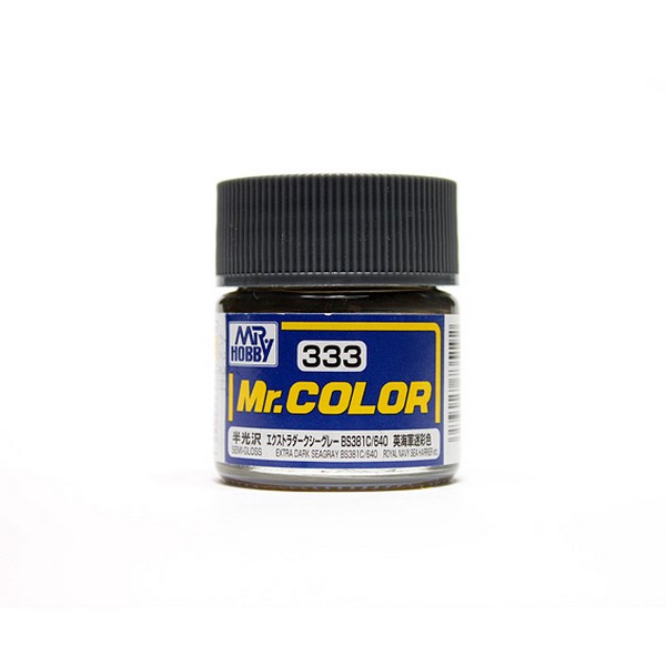 Mr.Color C333 Extra Dark Sea Gray BS381C/640 Semi-Gloss (10ml) 4973028735192 Mr. Hobby