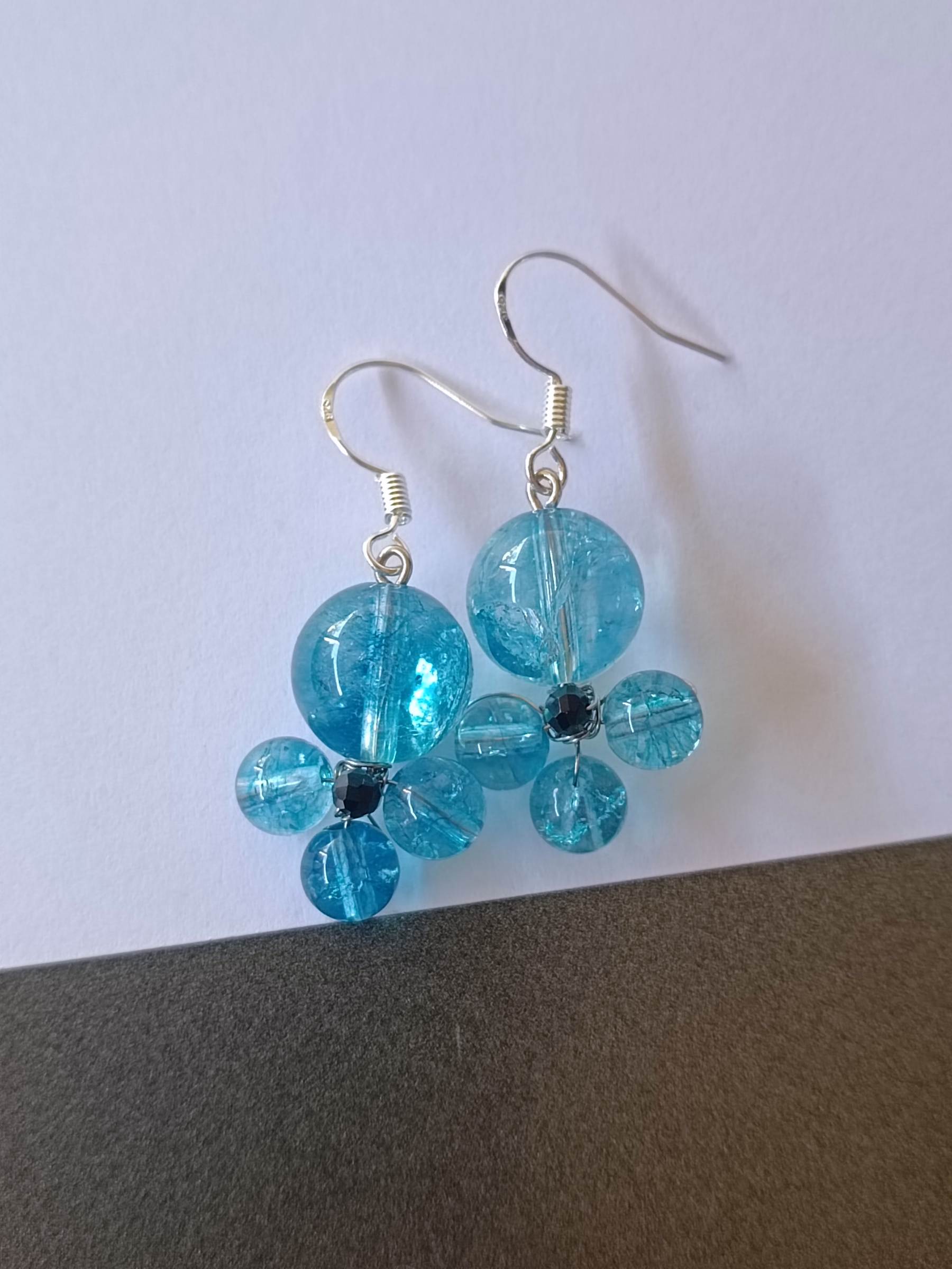 ต่างหูหินแท้ "Little Vivian" Blue Topaz Earring (ความรัก และความโชคดี)
