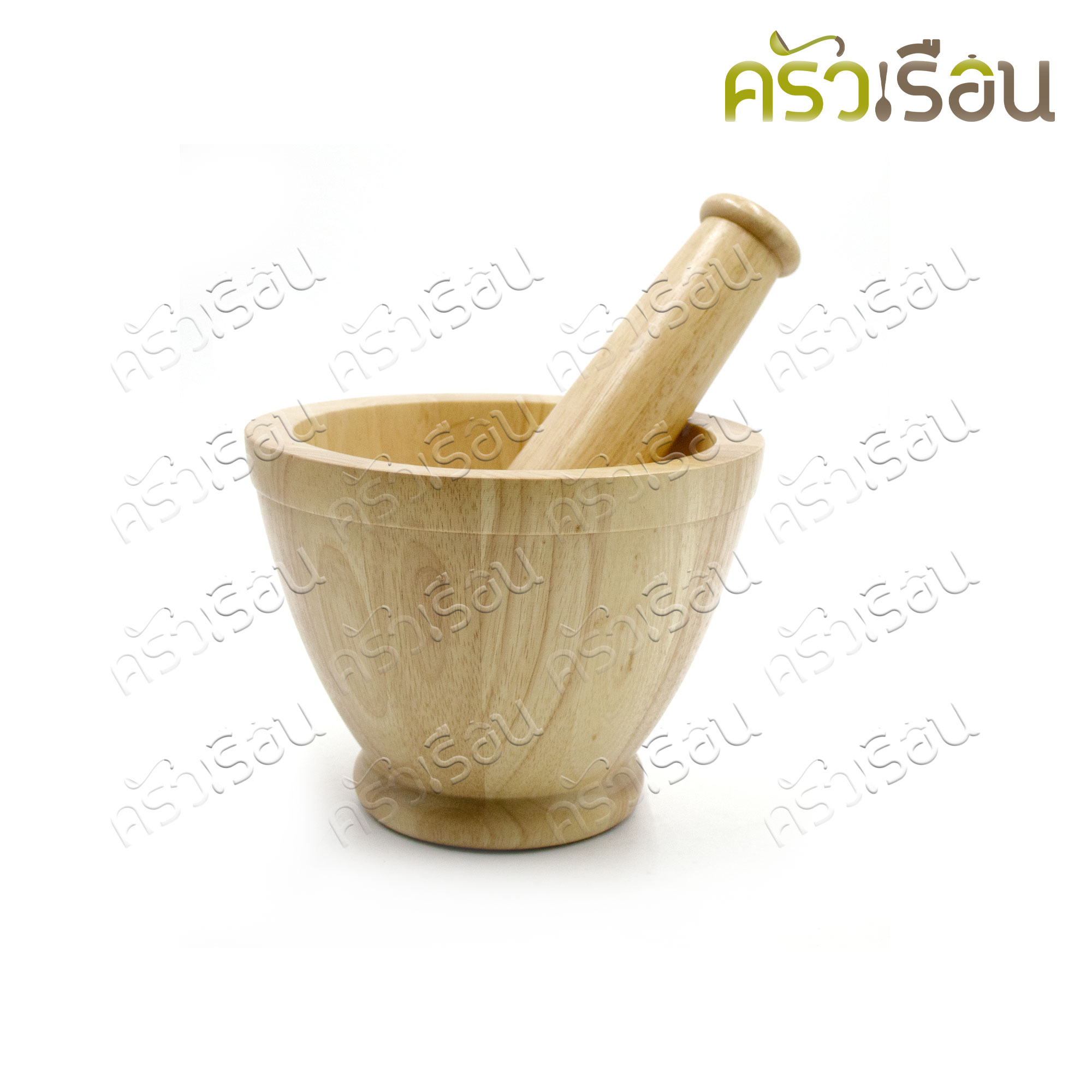 CMG ครกไม้ พร้อมสาก Ø 8 นิ้ว สูง 15.5 ซม. (ไม้ยาง)